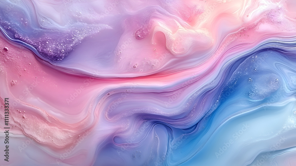 Vivid Abstract Art Piece with Colorful Fluid Swirls in Pastel Gradient Vivid Abstract Art Piece with Colorful Fluid Swirls in Pastel Gradient