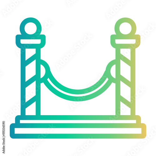 poles Line Gradient Icon