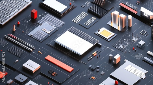 3D interfaces showcasing modern digital designs, with interactive elements and futuristic user interfaces, ideal for technology, gaming, or software applications that emphasize cutting-edge visuals photo