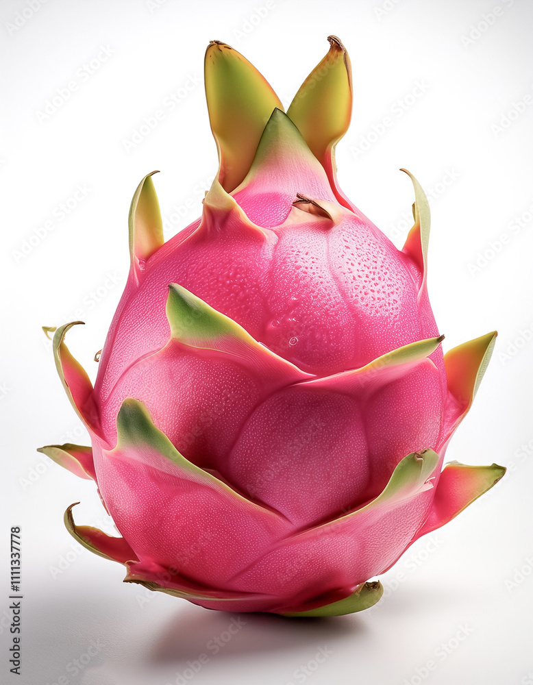 Fresh whole Dragon fruit, peeled or cut on a natural white Fresh whole Dragon fruit, peeled or cut on a natural white