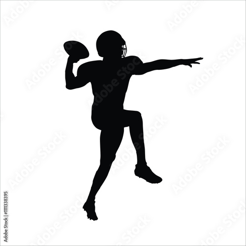 Silhouette of an American football player