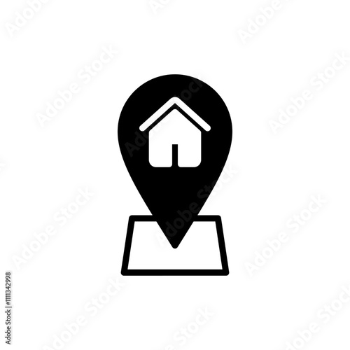 Address icon vector. home location sign and symbol. pinpoint