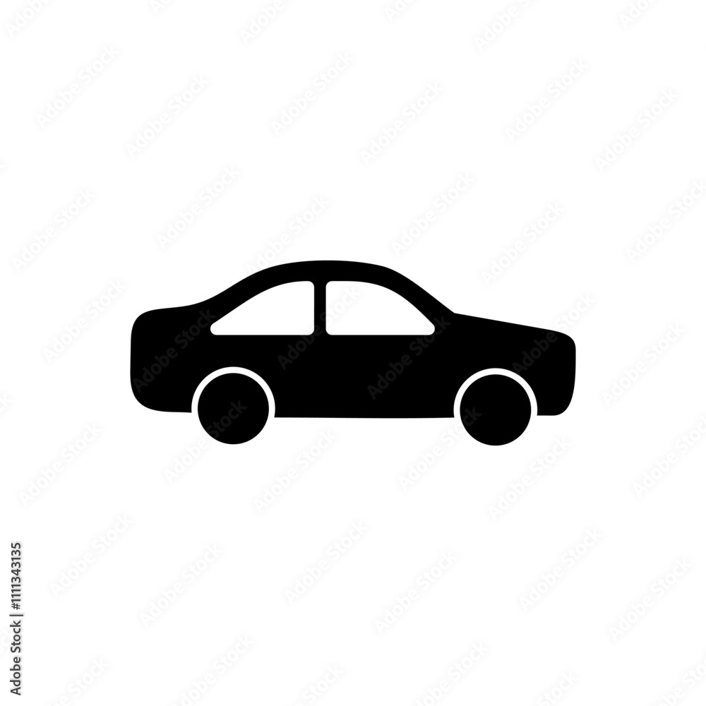 Car icon vector. car sign and symbol. small sedan Car icon vector. car sign and symbol. small sedan