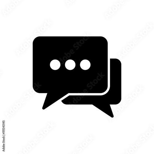 Chat icon vector. speech bubble sign and symbol. comment icon. message