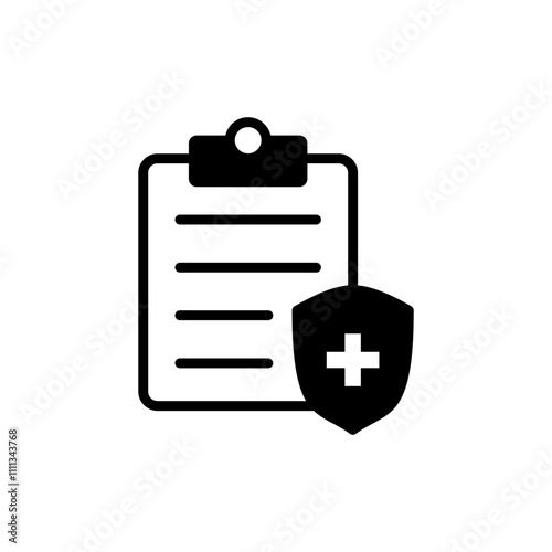 Medical insurance icon vector. health insurance sign and symbol