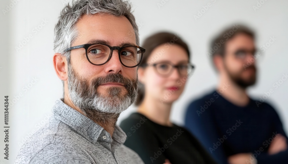 A team of creative professionals standing in a modern office space, exchanging project ideas with enthusiasm, Standing idea exchange A team of creative professionals standing in a modern office space, exchanging project ideas with enthusiasm, Standing idea exchange