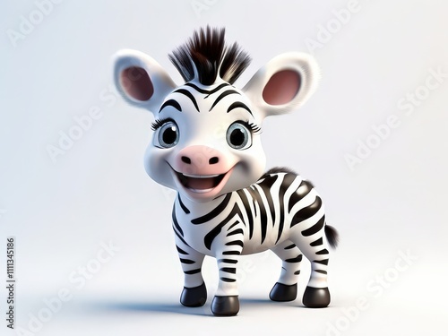 the AI Image Generator, Adorable Cartoon Zebra