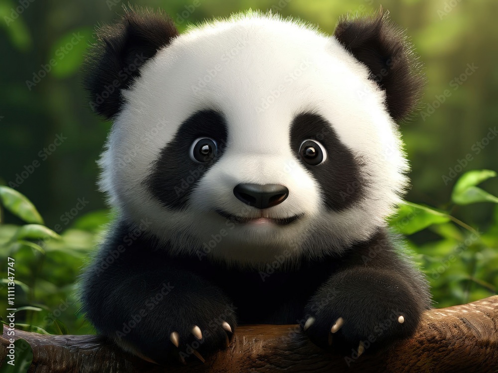 an AI Image Generator, Cute Baby Panda Sitting an AI Image Generator, Cute Baby Panda Sitting