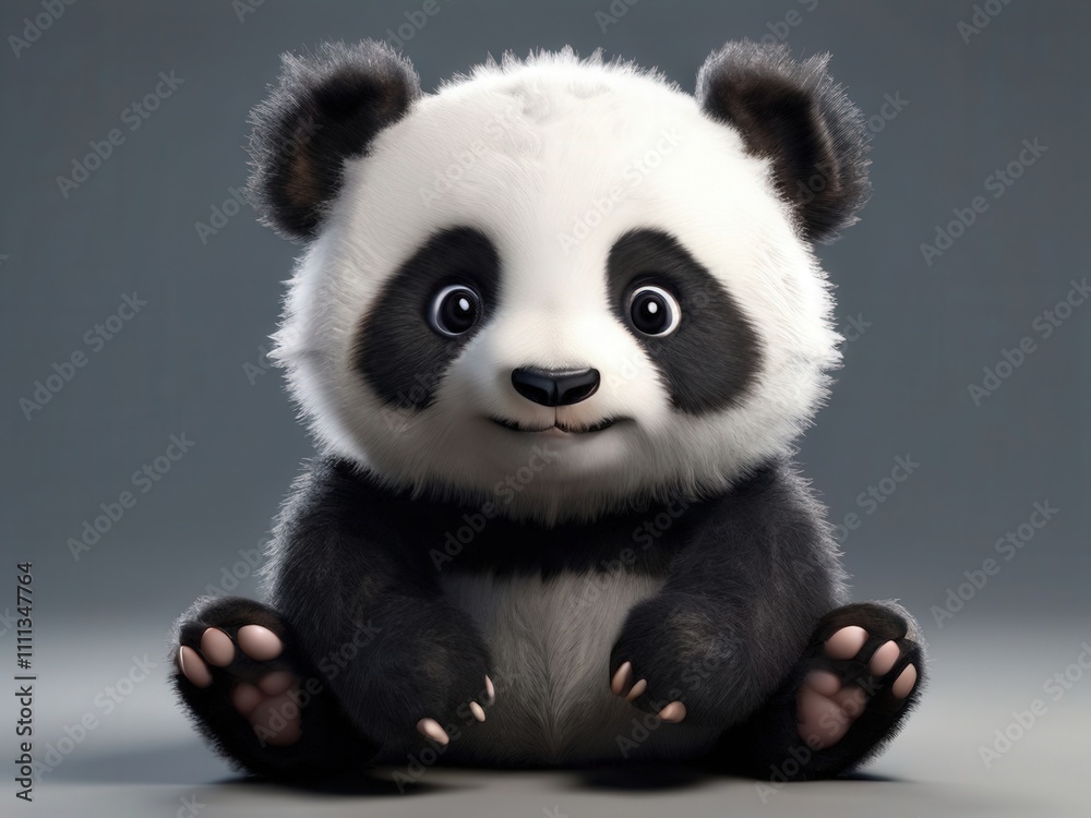 an AI Image Generator, Cute Baby Panda Sitting an AI Image Generator, Cute Baby Panda Sitting