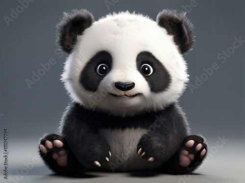 an AI Image Generator, Cute Baby Panda Sitting