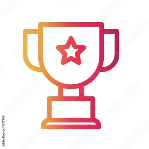 achievement Line Gradient Icon
