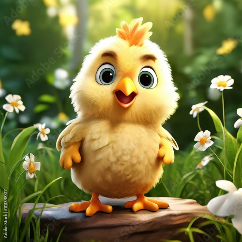 the AI Image Generator, Adorable Cartoon Chick i