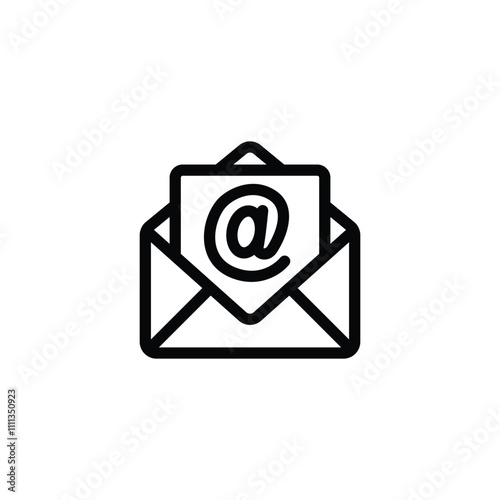 Mail icon set. email symbol icon vector