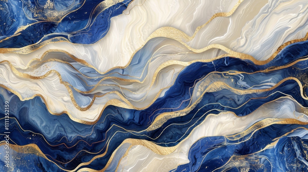 Elegant blue and gold marble texture forming a luxurious and smooth wallpaper design, perfect for adding a touch of sophistication to interiors Elegant blue and gold marble texture forming a luxurious and smooth wallpaper design, perfect for adding a touch of sophistication to interiors