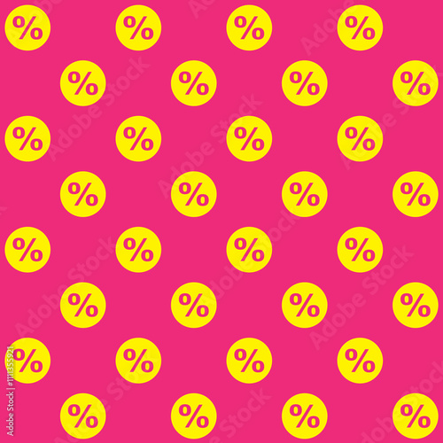 Discount Sale Sign Vector Seamless Pattern