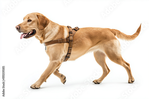 The guide dog Labrador Retriever is a friend to people. It guides the way for the blind and protects people from danger. It is a friend and a loving companion.