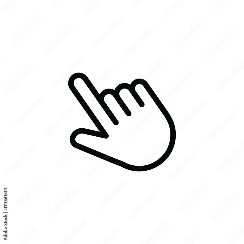 pointing hand click icon. Click cursor Vector icon pointing hand click icon. Click cursor Vector icon