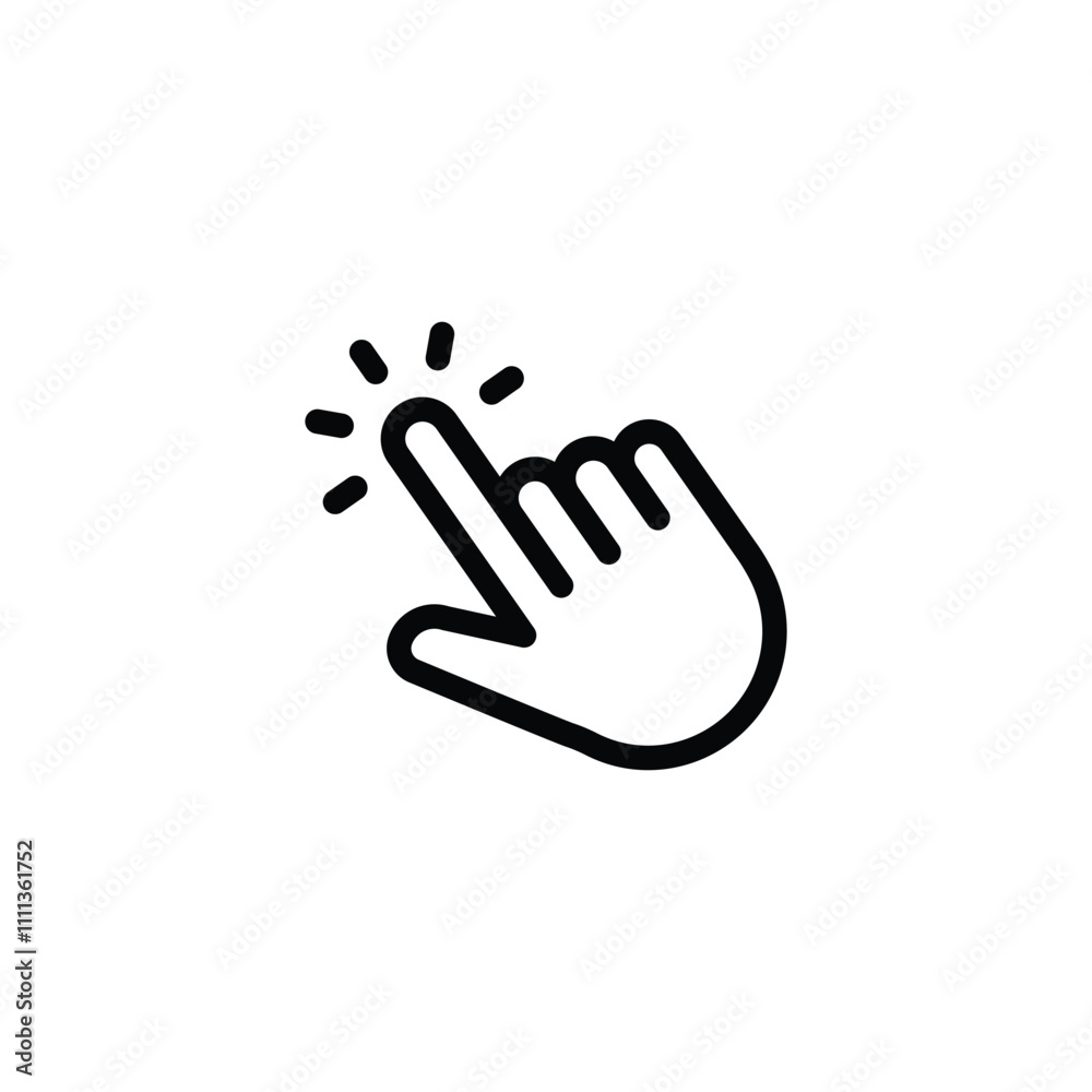 pointing hand click icon. Click cursor Vector icon pointing hand click icon. Click cursor Vector icon
