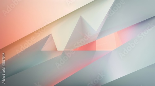 Sleek and modern abstract design with pastel geometric shapes  perfect for decorating walls or enhancing digital projects