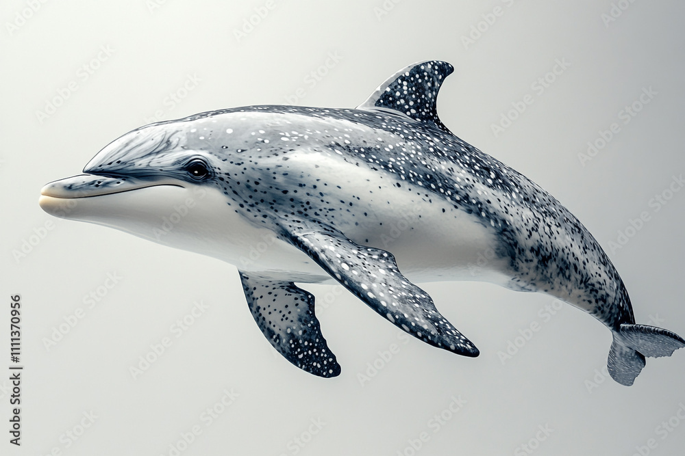 Fototapeta premium Atlantic Spotted Dolphin Swimming Gracefully in Water