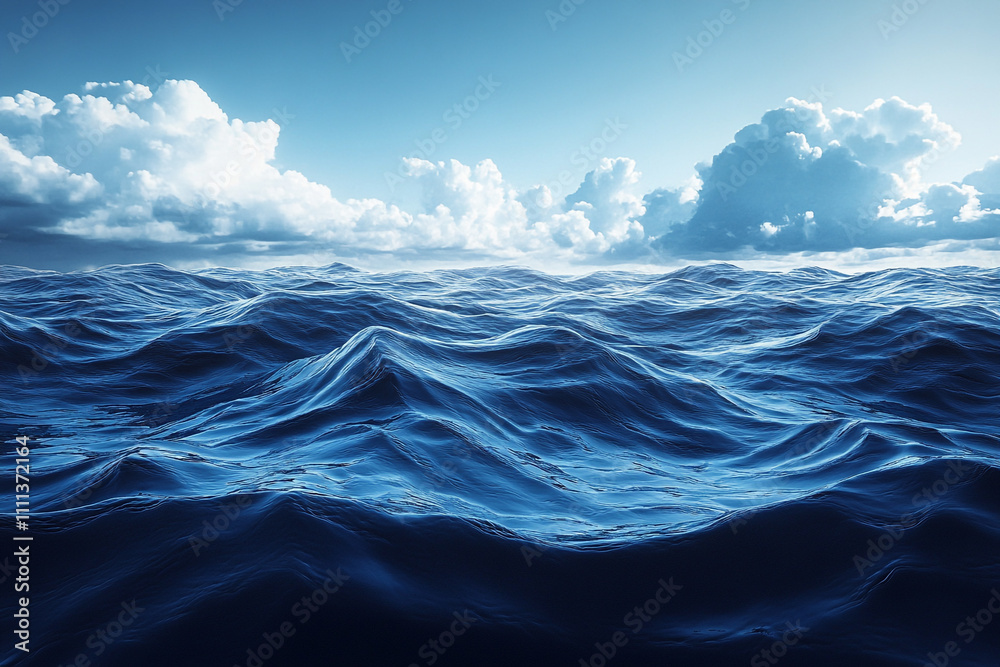 Ocean Waves Under a Cloudy Sky Ocean Waves Under a Cloudy Sky