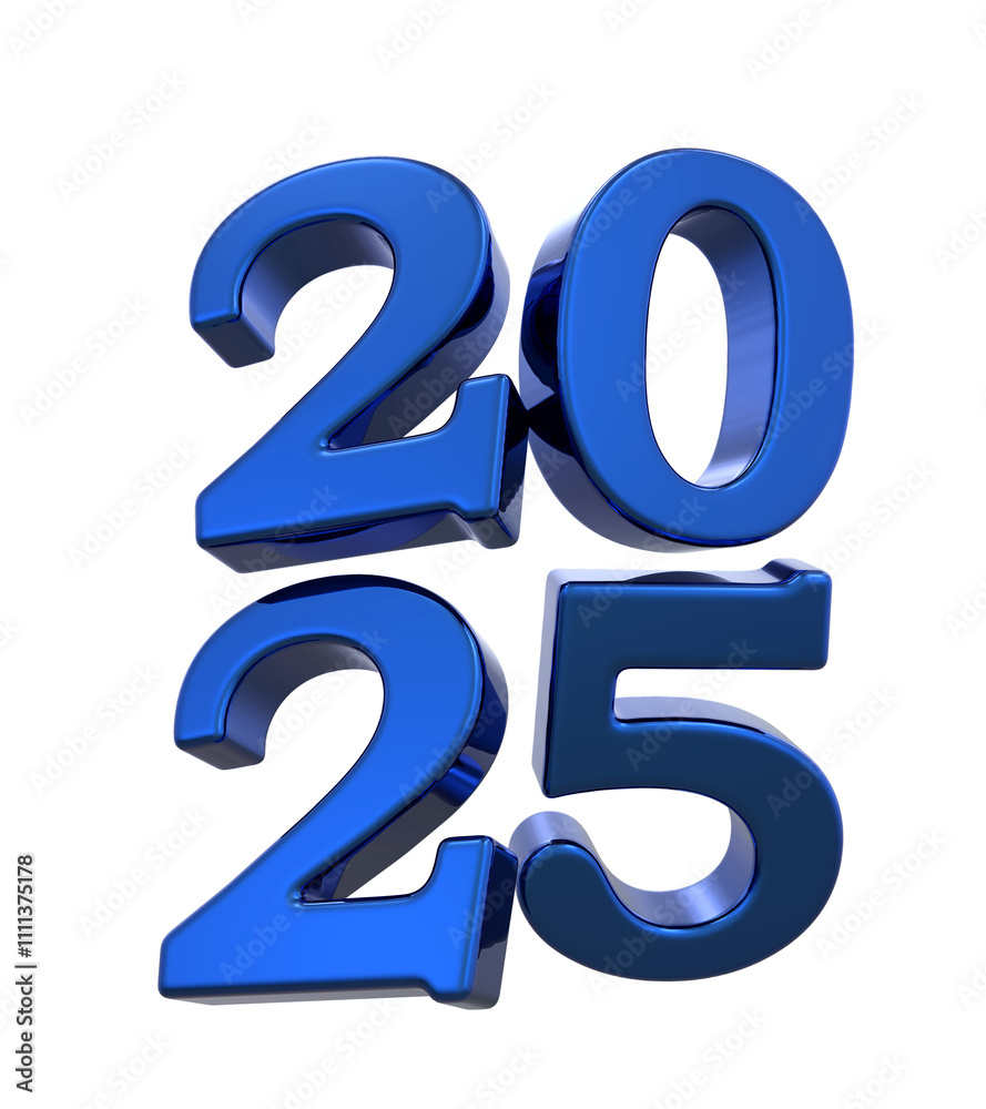 2025 Blue Number New Year 2025 Blue Number New Year