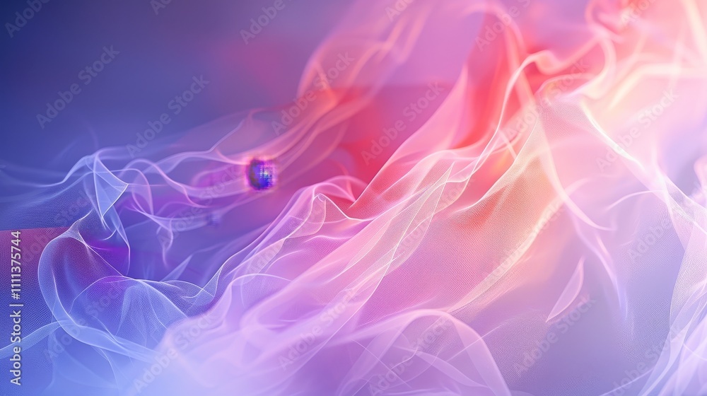 Abstract pink and purple wallpaper background with smooth flowing lines and a small geometric shape, creating a dreamy and ethereal atmosphere Abstract pink and purple wallpaper background with smooth flowing lines and a small geometric shape, creating a dreamy and ethereal atmosphere