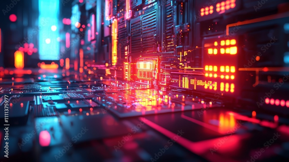 A futuristic cyberpunk city glowing with iridescent neon lights, high contrast, and ultra-detailed reflections, capturing the essence of advanced urban technology in a vibrant, immersive night scene. A futuristic cyberpunk city glowing with iridescent neon lights, high contrast, and ultra-detailed reflections, capturing the essence of advanced urban technology in a vibrant, immersive night scene.