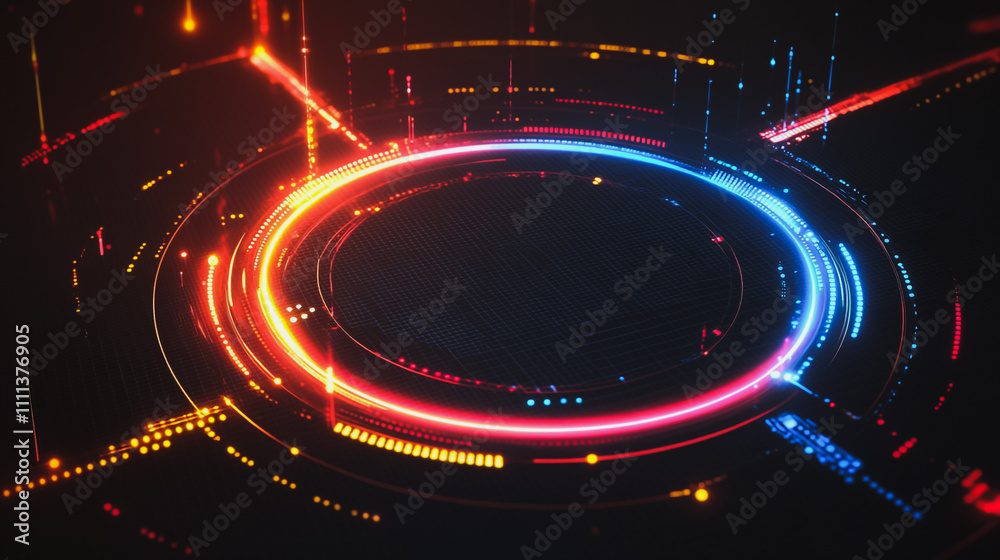 Abstract black background with Colorful geometric lines. Digital future technology . Abstract business connection of lines from nodes innovation of communication in the network. Abstract black background with Colorful geometric lines. Digital future technology . Abstract business connection of lines from nodes innovation of communication in the network.
