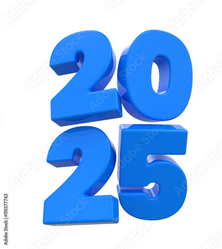 2025 Blue Number New Year