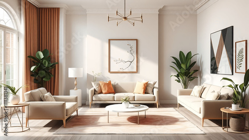 Bright and Airy Minimalist Living Room Design