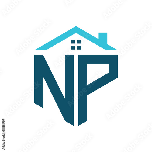 NP House Logo Design Template. Letter NP Logo for Real Estate, Construction or any House Related Business