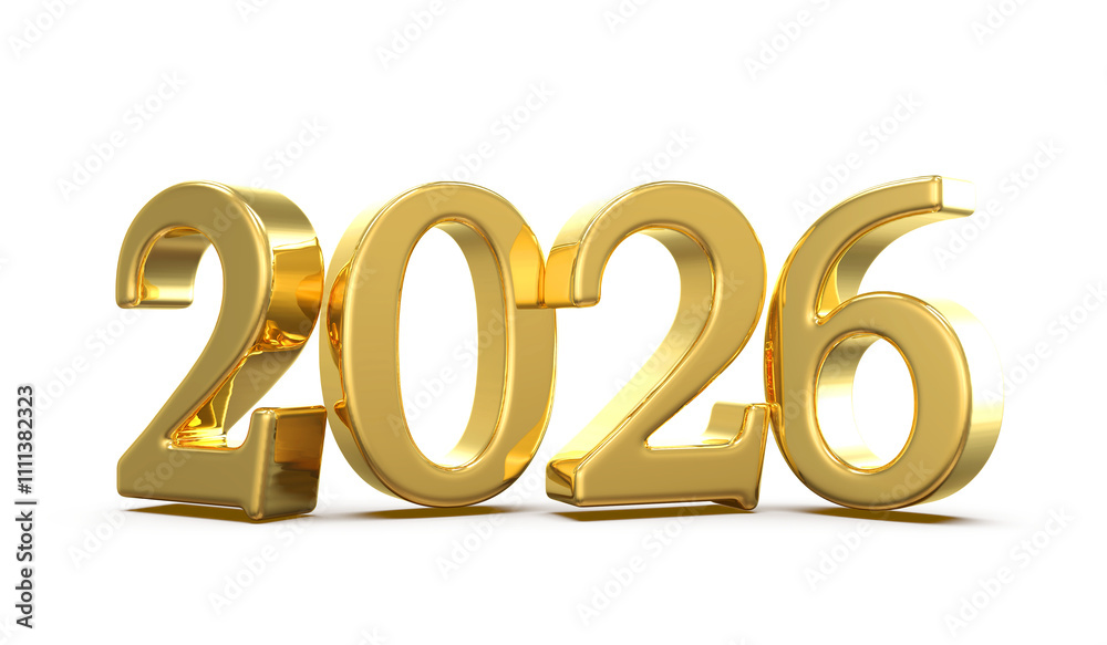 2026 Gold Number Happy New Year