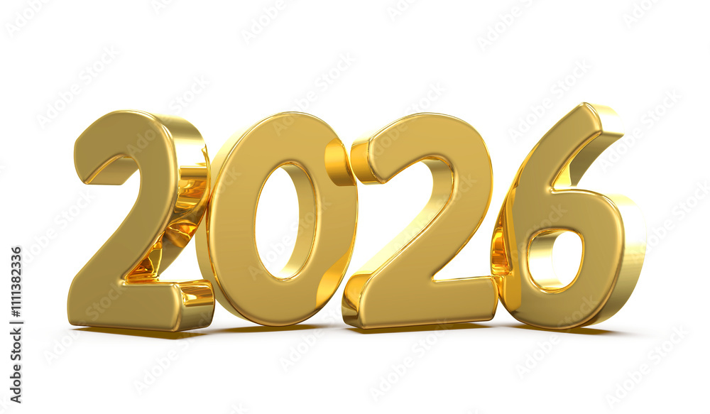 2026 Gold Number Happy New Year 2026 Gold Number Happy New Year