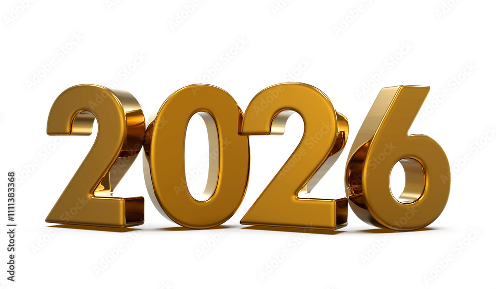 2026 Gold Number Happy New Year 2026 Gold Number Happy New Year
