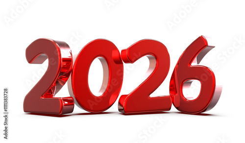 2026 Red Number Happy New Year