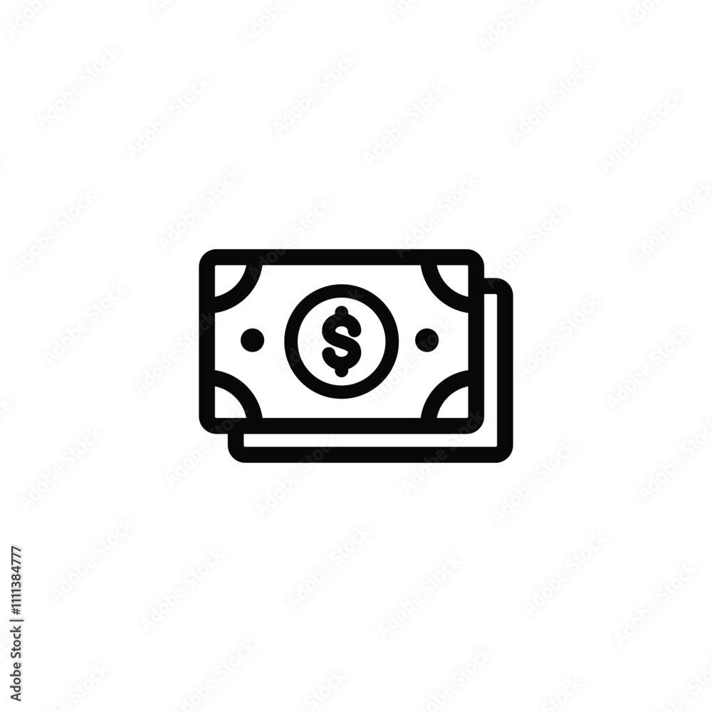 Dollar Money icon set vector