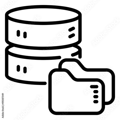 database icon, line icon style