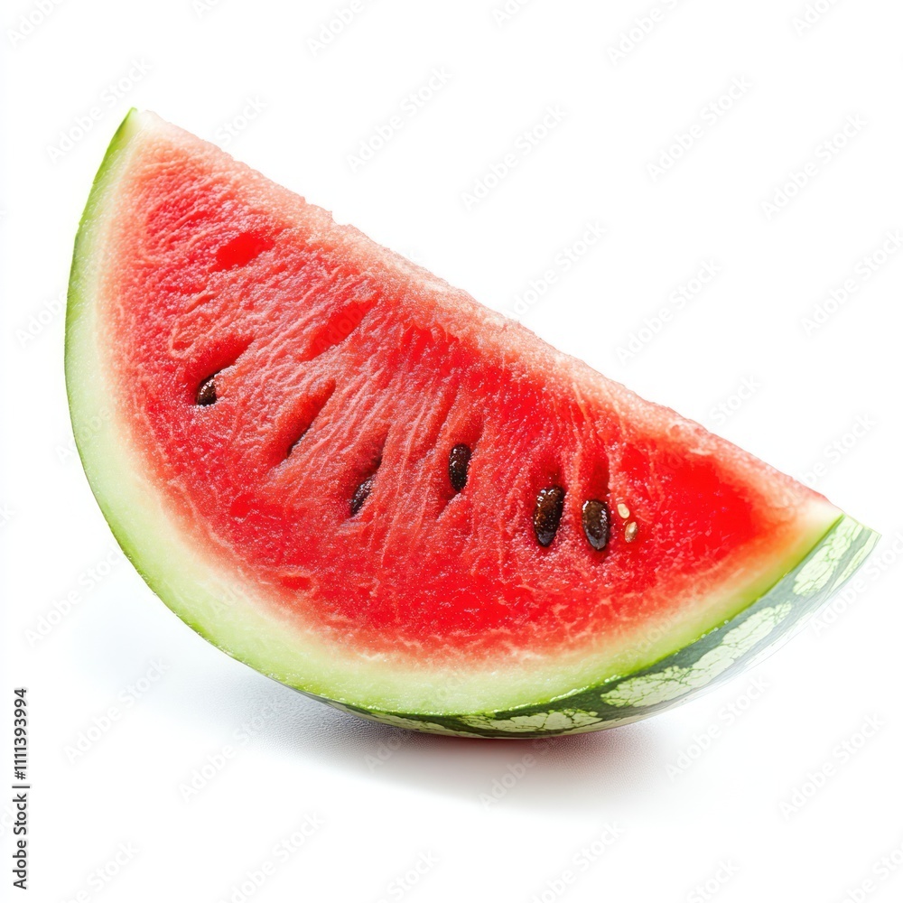 Ripe Watermelon Slice Isolated with Clean White Space Ripe Watermelon Slice Isolated with Clean White Space