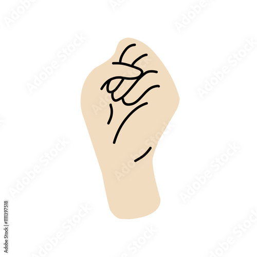 hands in doodle style vector