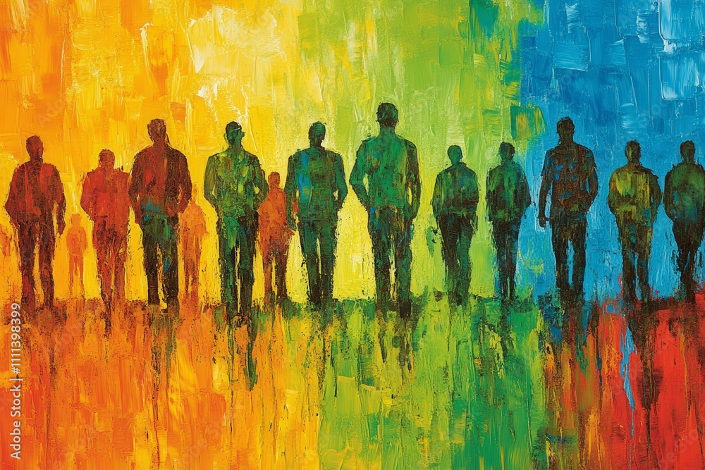 Vibrant Crowd at Music Festival in Abstract Style Vibrant Crowd at Music Festival in Abstract Style