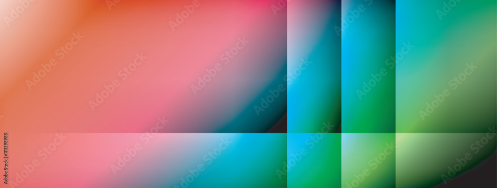 Obraz premium Dynamic shadow lines with gradient colors geometric background