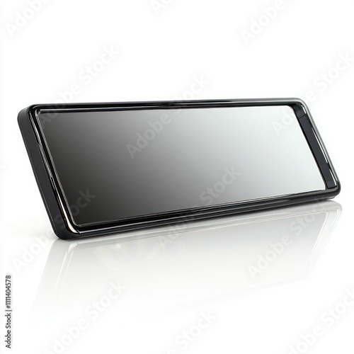 Isolated Rearview Mirror with Sleek Design