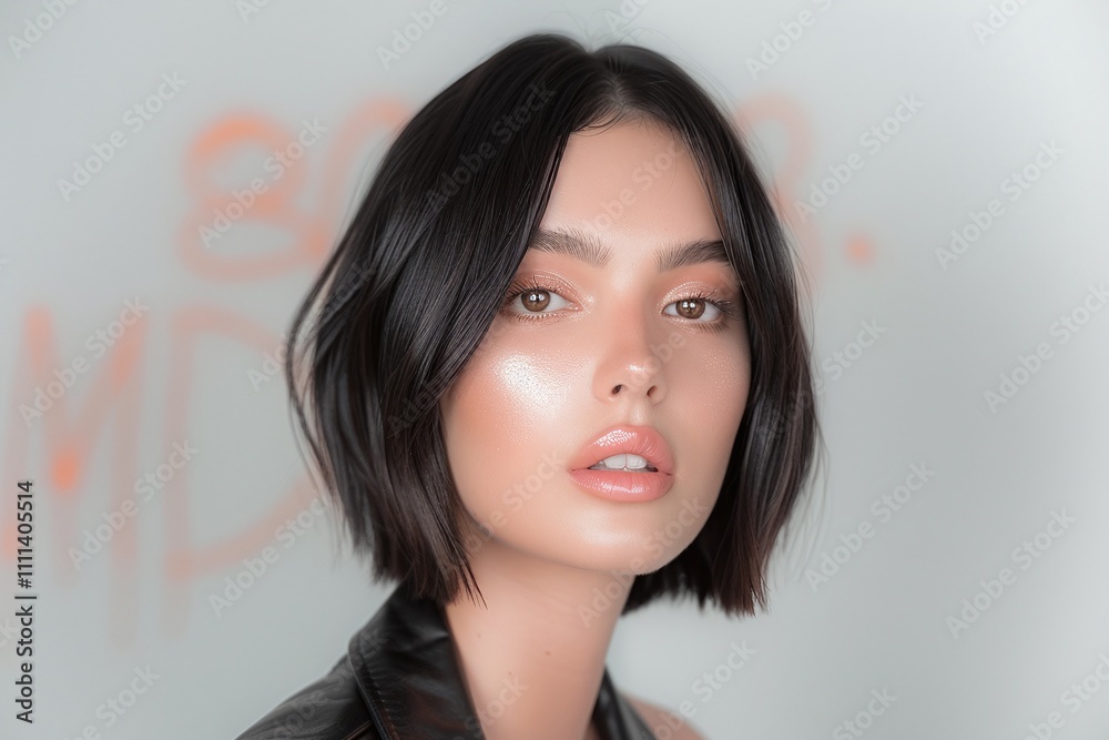Woman portrait, sleek black hair, glowing skin, natural makeup, radiant beauty, modern elegance, soft feminine tones
Woman portrait, sleek black hair, glowing skin, natural makeup, radiant beauty, modern elegance, soft feminine tones