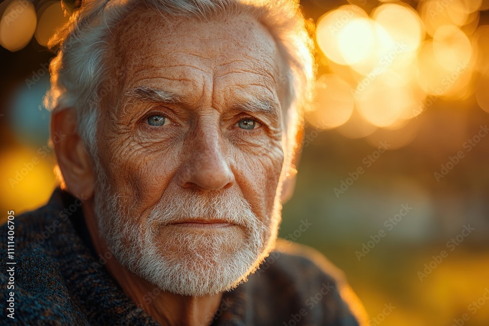 Elderly Hispanic Man Smiling in Soft Sunlight Outdoor Portrait Elderly Hispanic Man Smiling in Soft Sunlight Outdoor Portrait