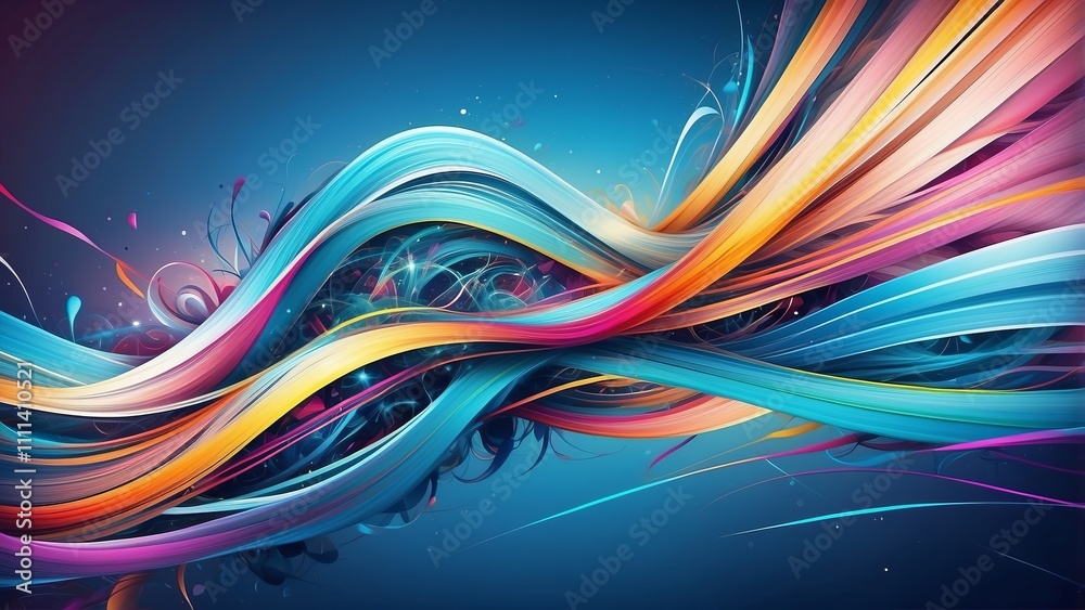 Vibrant abstract swirls in multicolor gradient Vibrant abstract swirls in multicolor gradient