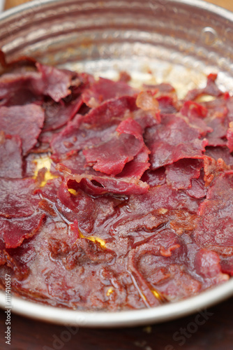 Close-Up of Seasoned Raw Meat photo