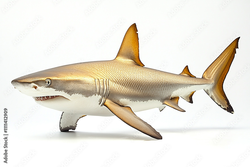 Obraz premium A Sandbar Shark Displayed Against A White Background