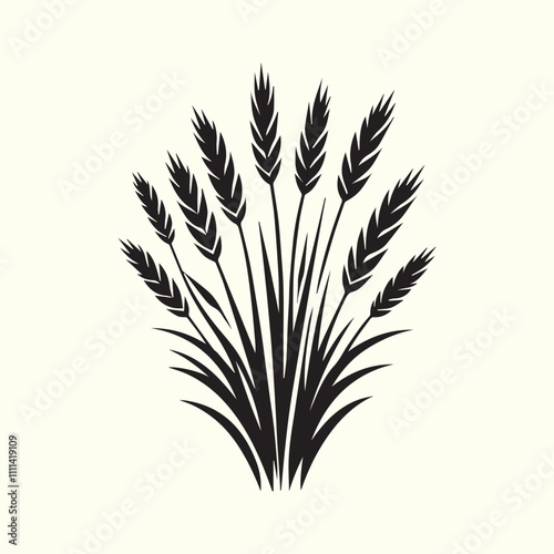 grass and flowers, black grass and flowers vector, grass and flowers silhouette vector illustration design.