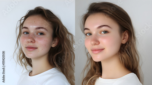 Before & After Teen Girl Skincare Transformation, Clear Skin